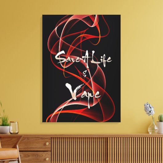 Vape Quotes Premium Verpakt Canvas (Insitu (Woonkamer))