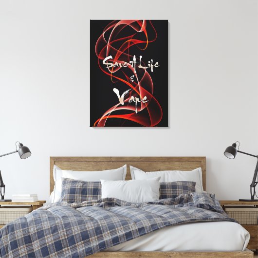 Vape Quotes Premium Verpakt Canvas Afdruk (Insitu (Slaapkamer))