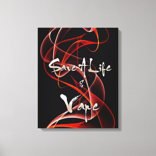 Vape Quotes Premium Verpakt Canvas Afdruk (Voorkant)