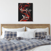 Vape Quotes Premium Verpakt Canvas Afdruk (Insitu (Slaapkamer))