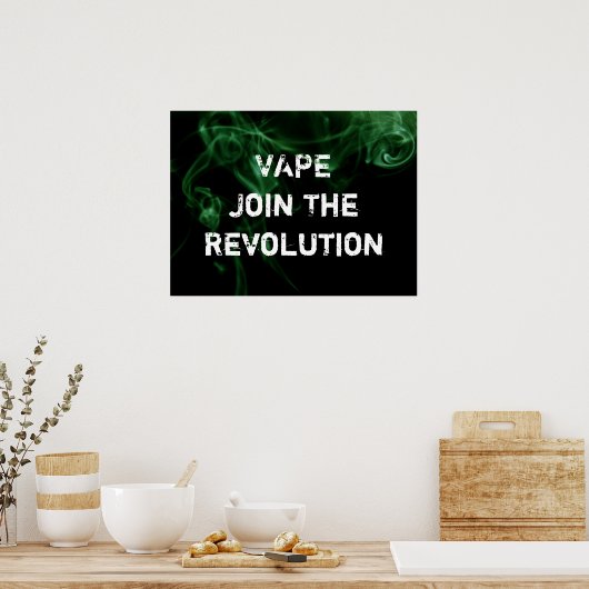 Vape Revolution Green Smoke Premium-Poster afdrukk Poster (Keuken)