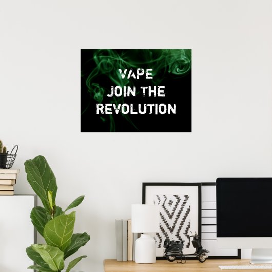 Vape Revolution Green Smoke Premium-Poster afdrukk Poster (Thuiskantoor)