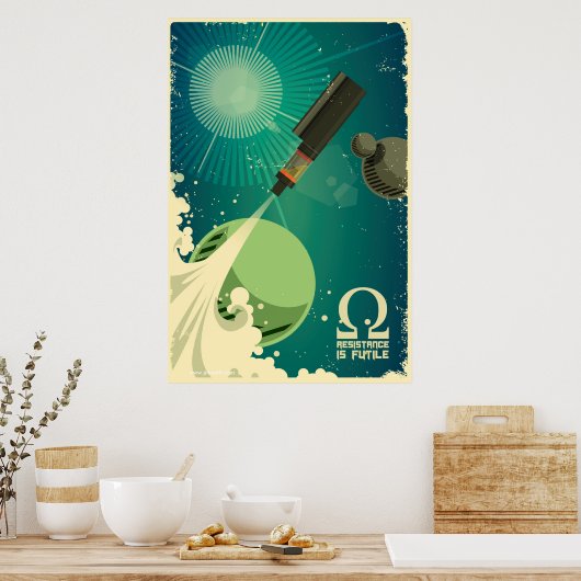 Vape Rocket - Resistentie is nutteloos Poster (Keuken)