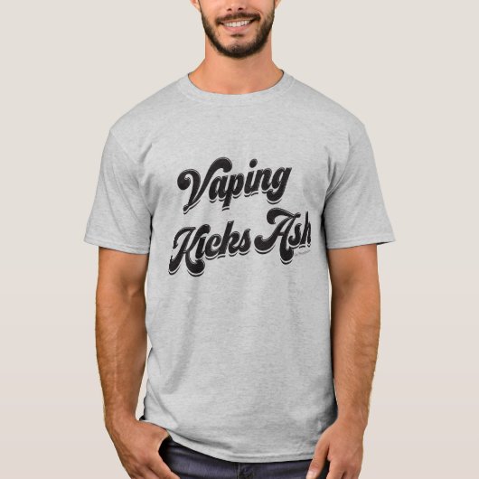 VAPE-Shirt | Vaping Kicks Ash VapeGoat™ T-shirt (Voorkant)