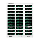 Vape Shop Green Business Etiket (Full Sheet)