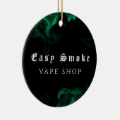Vape Shop Groen Keramisch Ornament (Rechts)