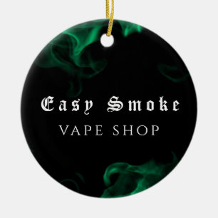 Vape Shop Groen Keramisch Ornament