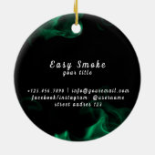 Vape Shop Groen Keramisch Ornament (Achterkant)