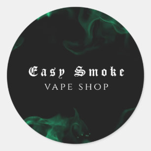Vape Shop Groene Zakelijke Onderneming Ronde Sticker
