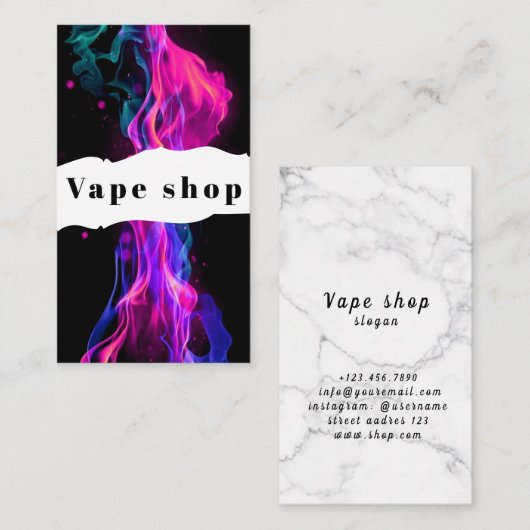 Vape Shop Roke Cigarette Visitekaartje (Voorkant / Achterkant)