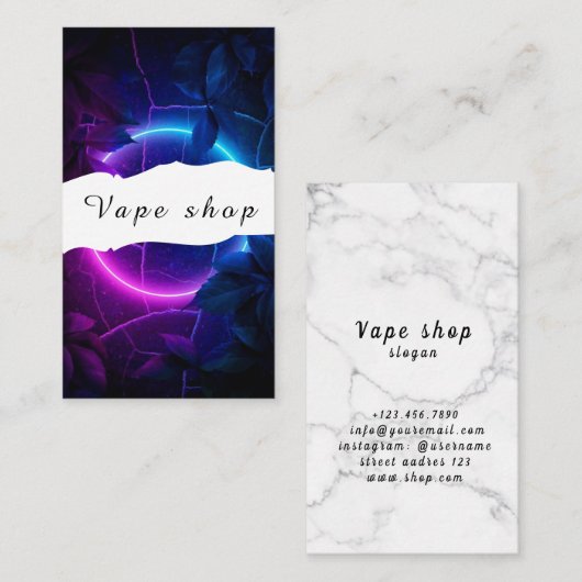 Vape Shop Roke Cigarette Visitekaartje (Voorkant / Achterkant)