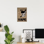 Vape Skull Smoke Grunge Poster (Thuiskantoor)