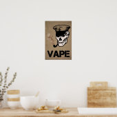 Vape Skull Smoke Grunge Poster (Keuken)