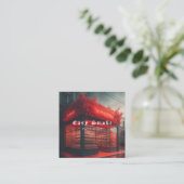 Vape Smoke Shop Store Electronic Cigarette Vierkante Visitekaartje (Staand voorkant)