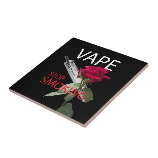 Vape. Stop met roken Tegeltje (Zijkant)
