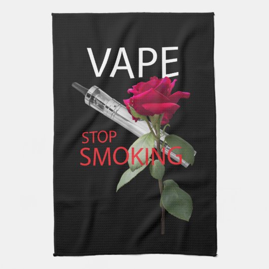 Vape. Stop met roken Theedoek (Verticaal)