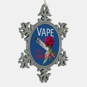 Vape. Stop met roken Tin Sneeuwvlok Ornament (Links)