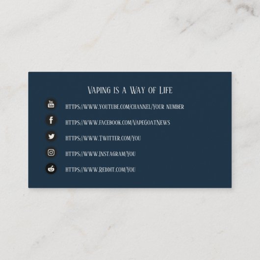 VAPE | VAPE Cloud Blue Visitekaartje (Achterkant)