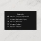 VAPE | Vape Skull Business met sociale media Visitekaartje (Achterkant)