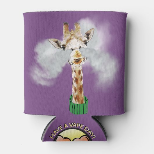 ▶ VAPE | Vapende Giraffe door VapeGoat™ Blikjeskoeler (Voorkant)
