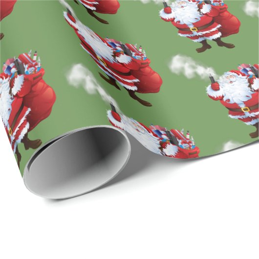 VAPE | Vaping 2 Kerstmis met kerstmis Cadeaupapier (Rol Hoek)