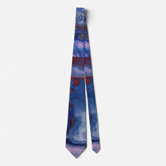 Vape Vibrant Abstract Paarse Stropdas (Voorkant)