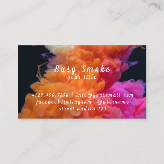 Vape Winkelen voor zakelijke korting Kaart Visitekaartje (Achterkant)