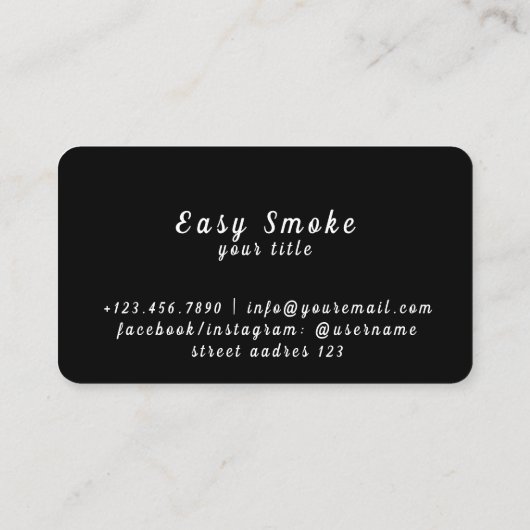 Vape Winkelen voor zakelijke korting Kaart Visitekaartje (Achterkant)
