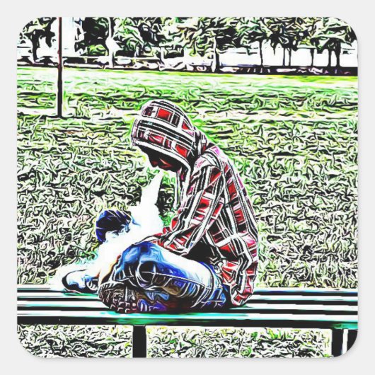 Vapende tapestickers vierkante sticker (Voorkant)