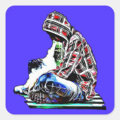 Vapende tapestickers vierkante sticker (Voorkant)