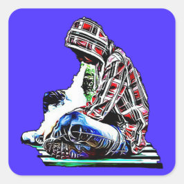 Vapende tapestickers vierkante sticker