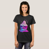 Vapergolf esthetisch glitch palm regolffynthwav t-shirt (Voorkant volledig)