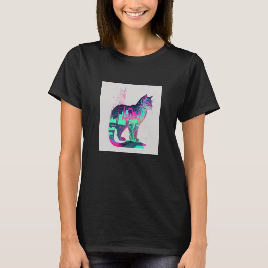 Vapergolf esthetisch glitskramp synthgolf t-shirt (Voorkant)