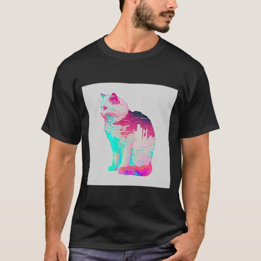 Vapergolf esthetisch glitskramp synthgolf t-shirt (Voorkant)