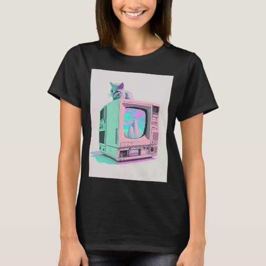 Vapergolf esthetisch glitskramp synthgolf t-shirt (Voorkant)