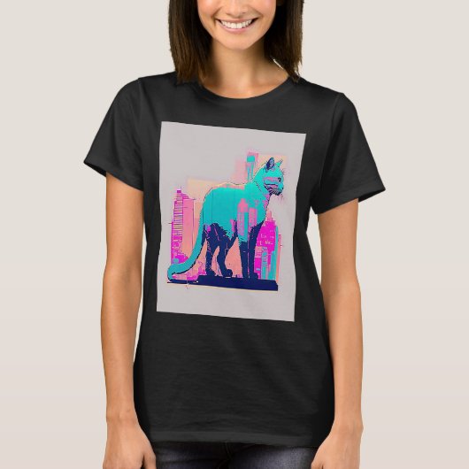 Vapergolf esthetisch glitskramp synthgolf t-shirt (Voorkant)