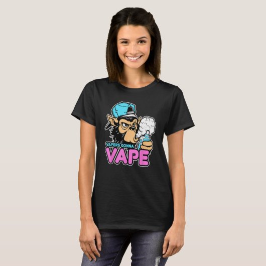 Vapers Gonna Vape Gorilla T-shirt Vape T-shirt (Voorkant volledig)