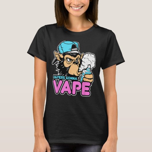 Vapers Gonna Vape Gorilla Vape T-shirt (Voorkant)