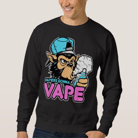 Vapers Gonna Vape Gorilla Vape T-shirt (Voorkant)