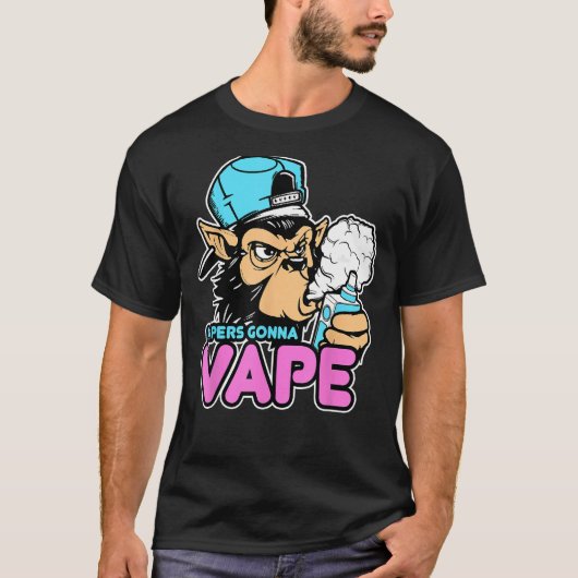 Vapers Gonna Vape Gorilla Vape T-shirt (Voorkant)
