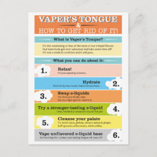 Vaper's Tongue Infographic Briefkaart