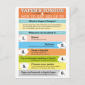 Vaper's Tongue Infographic Briefkaart (Voorkant)