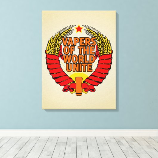 Vapers van de Wereld Unite Canvas Afdruk (Insitu (Houten vloer))