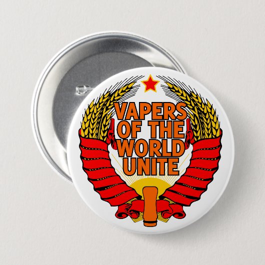 Vapers van de Wereld Unite Ronde Button 7,6 Cm (Voorkant /achterkant)