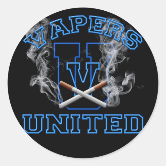 VAPERS VERENIGD RONDE STICKER (Voorkant)