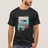 Vaperwave Aesthetic Glitch Cassette Tape Retrowave T-shirt (Voorkant)