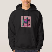 Vaperwave Aesthetic Glitch Cat Retrowave Synthwave Hoodie (Voorkant)