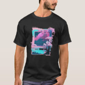 Vaperwave Aesthetic Glitch Retrowave Synthwave  7 T-shirt (Voorkant)