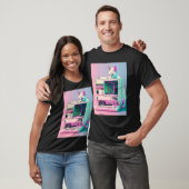 Vaperwave Esthetiek Glitch Kat Retrowave Synthwave T-shirt (Unisex)