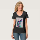 Vaperwave Esthetiek Glitch Kat Retrowave Synthwave T-shirt (Voorkant volledig)